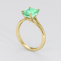 2.20 Ct. Emerald Ring, 18K Yellow Gold 2