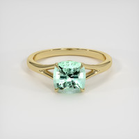 2.18 Ct. Emerald Ring, 18K Yellow Gold 1