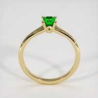 0.35 Ct. Emerald Ring, 18K Yellow Gold 3