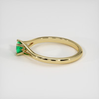 0.25 Ct. Emerald Ring, 18K Yellow Gold 4