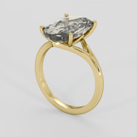 7.72 Ct. Yellowish Brown Zircon Ring, 18K Yellow Gold 2