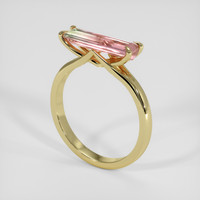 1.54 Ct. Watermelon Tourmaline Ring, 18K Yellow Gold 2