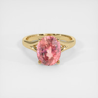 4.50 Ct. Padparadscha Sapphire Ring, 18K Yellow Gold 1