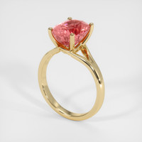 4.50 Ct. Padparadscha Sapphire Ring, 18K Yellow Gold 2