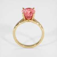 4.50 Ct. Padparadscha Sapphire Ring, 18K Yellow Gold 3