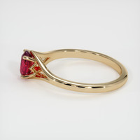 0.63 Ct. Ruby Ring, 18K Yellow Gold 4