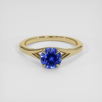 1.18 Ct. Blue Sapphire Ring, 18K Yellow Gold 1