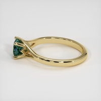 0.91 Ct. Greenish Blue Sapphire Ring, 18K Yellow Gold 4