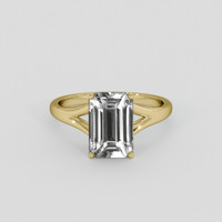 3.59 Ct. White Sapphire Ring, 18K Yellow Gold 1
