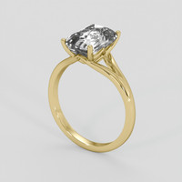 3.59 Ct. White Sapphire Ring, 18K Yellow Gold 2