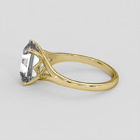 3.59 Ct. White Sapphire Ring, 18K Yellow Gold 4