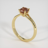 1.07 Ct. Padparadscha Sapphire Ring, 18K Yellow Gold 2