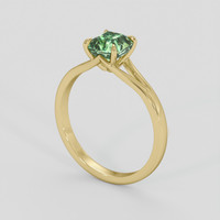1.54 Ct. Yellowish Green Sapphire Ring, 18K Yellow Gold 2