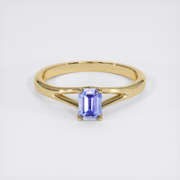 1.01 Ct. Violet Sapphire Ring, 18K Yellow Gold 1