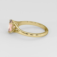 1.19 Ct. Peach Sapphire Ring, 18K Yellow Gold 4