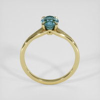 1.30 Ct. Bluish Green Sapphire Ring, 18K Yellow Gold 3