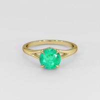 1.95 Ct. Emerald Ring, 18K Yellow Gold 1