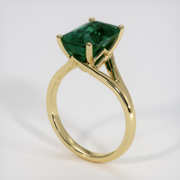 4.50 Ct. Green Sapphire Ring, 18K Yellow Gold 2