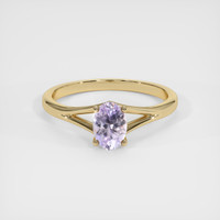 0.72 Ct. Purple Sapphire Ring, 18K Yellow Gold 1
