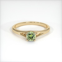 0.56 Ct. Sapphire Ring, 18K Yellow Gold 1
