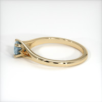 0.60 Ct. Greyish Blue Sapphire Ring, 18K Yellow Gold 4