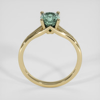 1.56 Ct. Bluish Green Sapphire Ring, 18K Yellow Gold 3