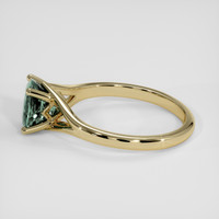 1.56 Ct. Bluish Green Sapphire Ring, 18K Yellow Gold 4