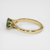 1.12 Ct. Green Sapphire Ring, 18K Yellow Gold 4