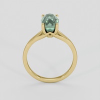 3.20 Ct. Green Sapphire Ring, 18K Yellow Gold 3