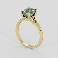2.78 Ct. Green Sapphire Ring, 18K Yellow Gold 2