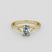 1.20 Ct. Green Sapphire Ring, 18K Yellow Gold 1