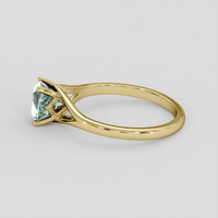 1.20 Ct. Green Sapphire Ring, 18K Yellow Gold 4