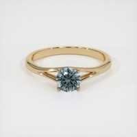 0.64 Ct. Sapphire Ring, 18K Yellow Gold 1