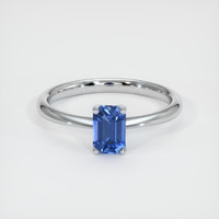 0.66 Ct. Blue Sapphire Ring, Platinum 950 1