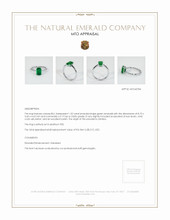 Vedic Emerald Ring 1.52 Ct., Platinum 950 Appraisal