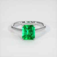 1.47 Ct. Emerald Ring, Platinum 950 1