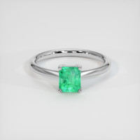 0.77 Ct. Emerald Ring, Platinum 950 1