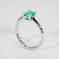 0.77 Ct. Emerald Ring, Platinum 950 2