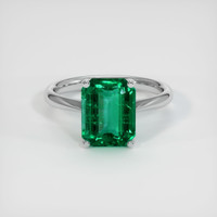 3.32 Ct. Emerald Ring, Platinum 950 1