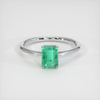 1.06 Ct. Emerald Ring, Platinum 950 1