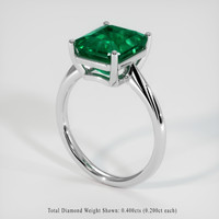 3.61 Ct. Emerald Ring, Platinum 950 2