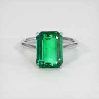 4.42 Ct. Emerald Ring, Platinum 950 1