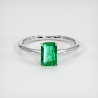 0.72 Ct. Emerald Ring, Platinum 950 1