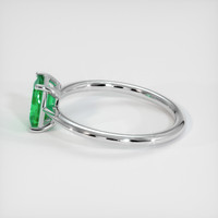 0.72 Ct. Emerald Ring, Platinum 950 4