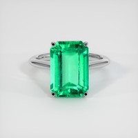 6.32 Ct. Emerald Ring, Platinum 950 1
