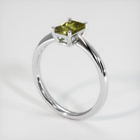 0.88 Ct. Gemstone Ring, Platinum 950 2