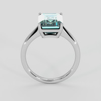 5.80 Ct. Bluish Green Aquamarine Ring, Platinum 950 3