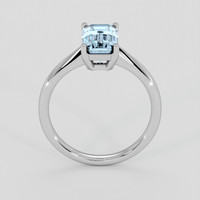 1.67 Ct. Blue Aquamarine Ring, Platinum 950 3