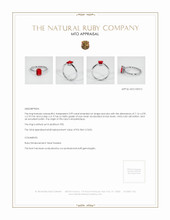Ruby Ring 0.99 Ct., Platinum 950 Appraisal