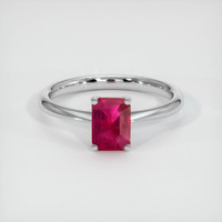 1.08 Ct. Ruby Ring, Platinum 950 1